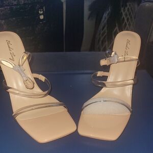 Elegant Beige Strappy Heels